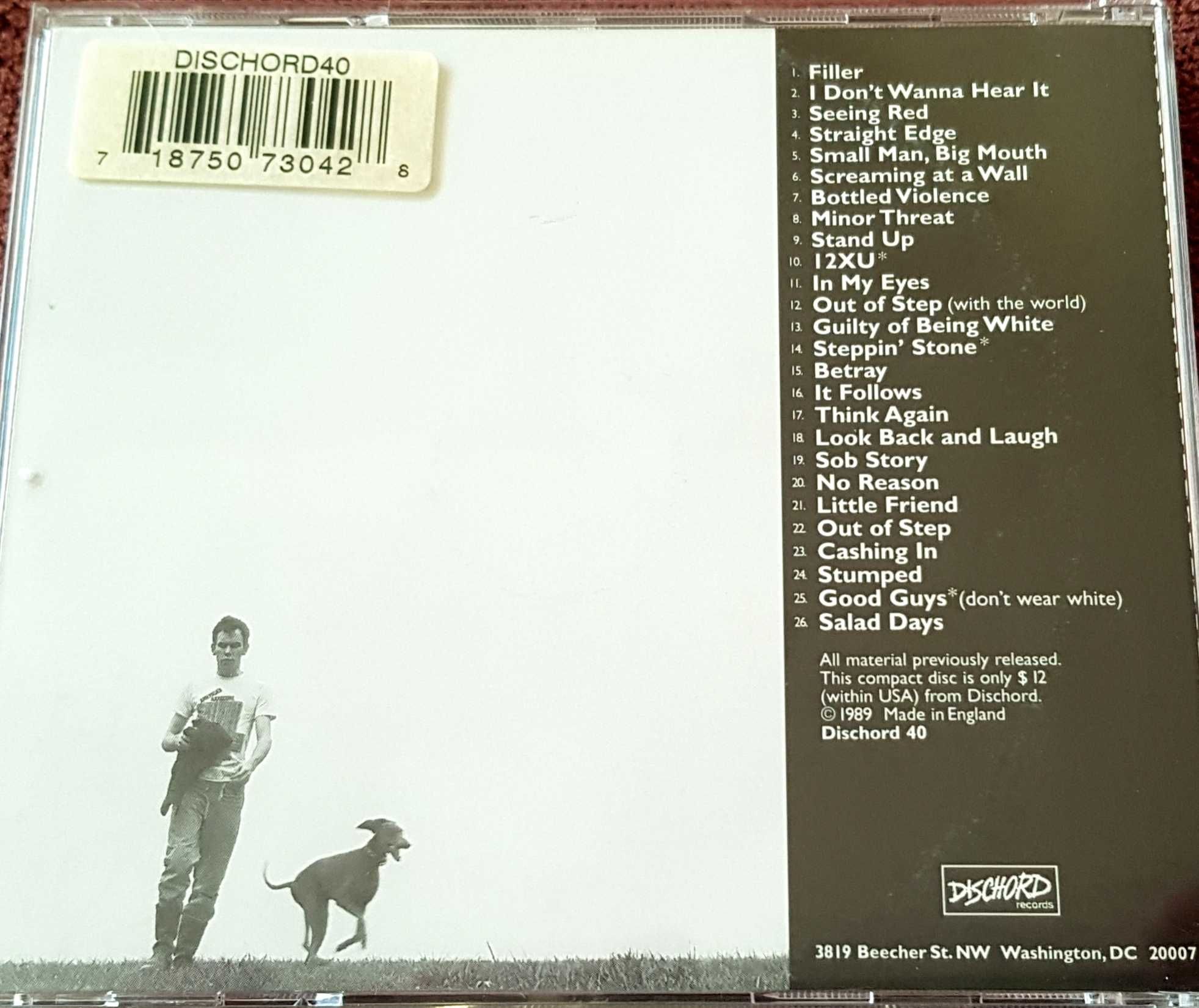 Minor Threat Complete Discography CD Punk Rock