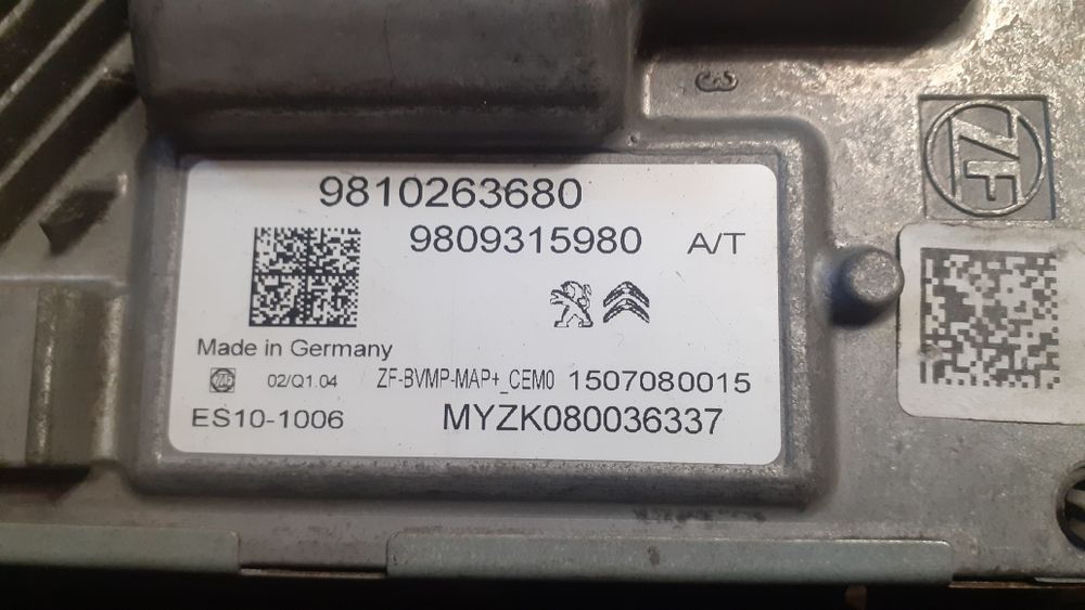 Блок упр. АКПП 9810263680; 9809315980; Peugeot 301. 208; Citroen C4