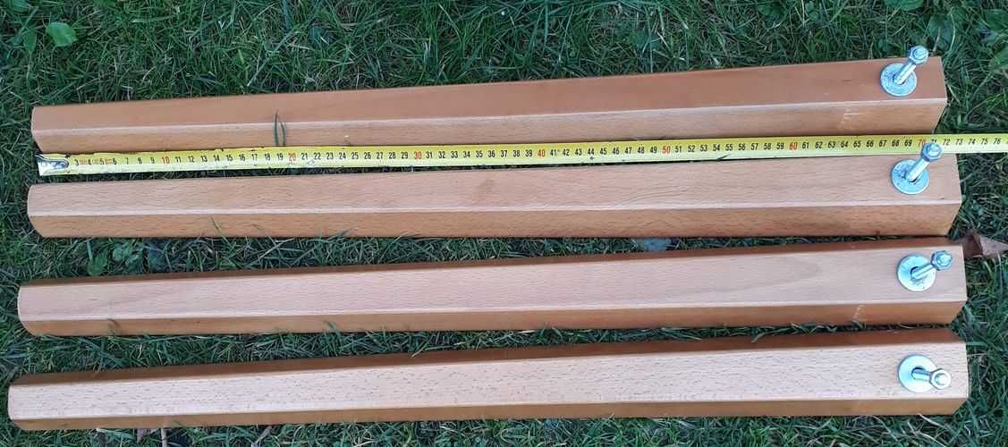 Nogi stołu z Ikei, długość 71,5 cm, na górze 64x46mm