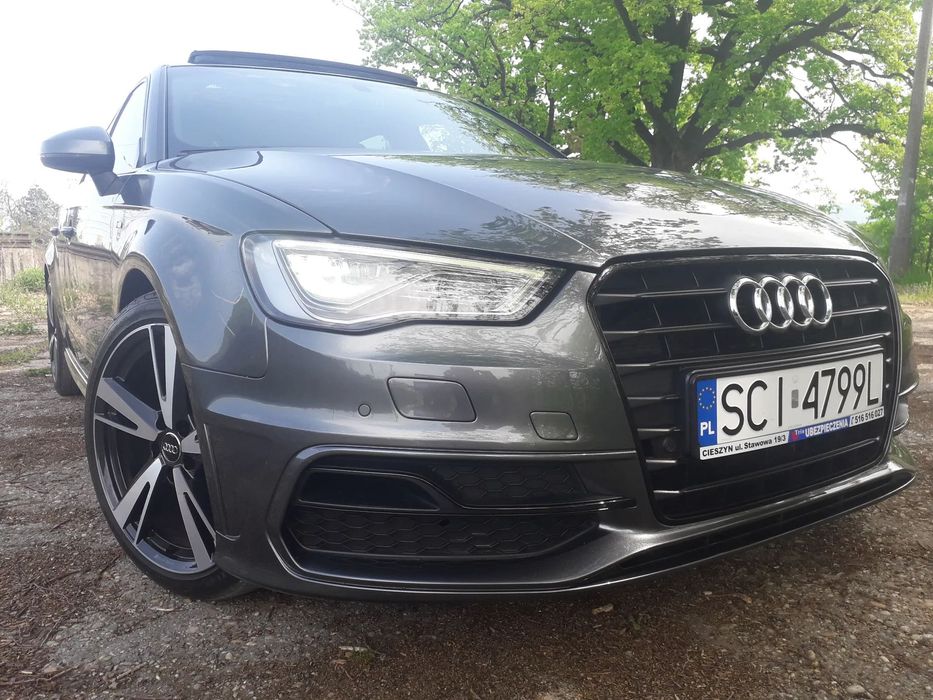 Audi A3 Sportback S3 8v 3x s-line sport panorama daytona gray full led czarne wn