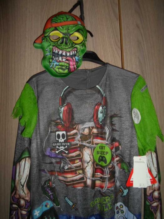 Новый костюм карнавальный ЗОМБИ ПИРАТ с маской 13-14 лет рост 164