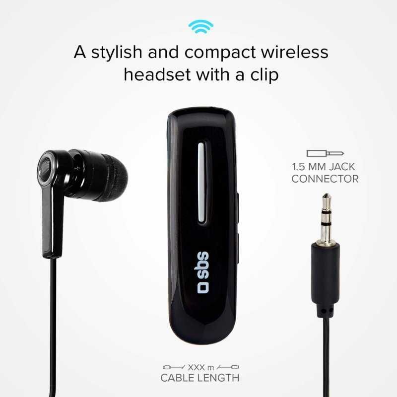 Auricular SBS bluetooth 3.0 com clip e vibração (NOVO)