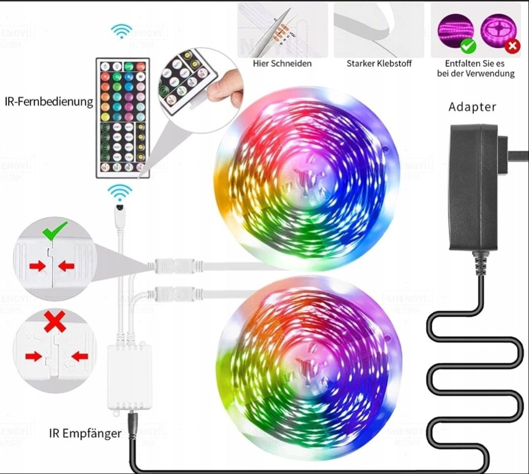 Tasma LED RGB 30m BLUETOOTH+pilot.