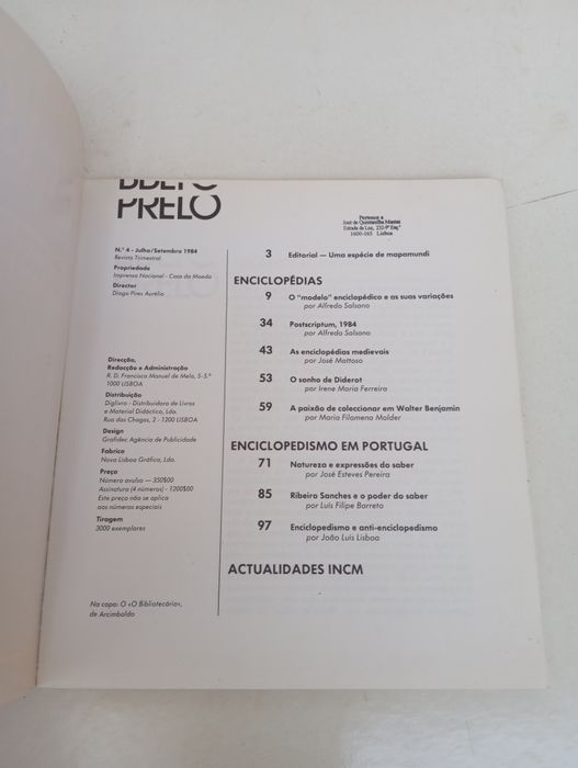Revista Prelo 4 Enciclopédias e Inciclopedismo