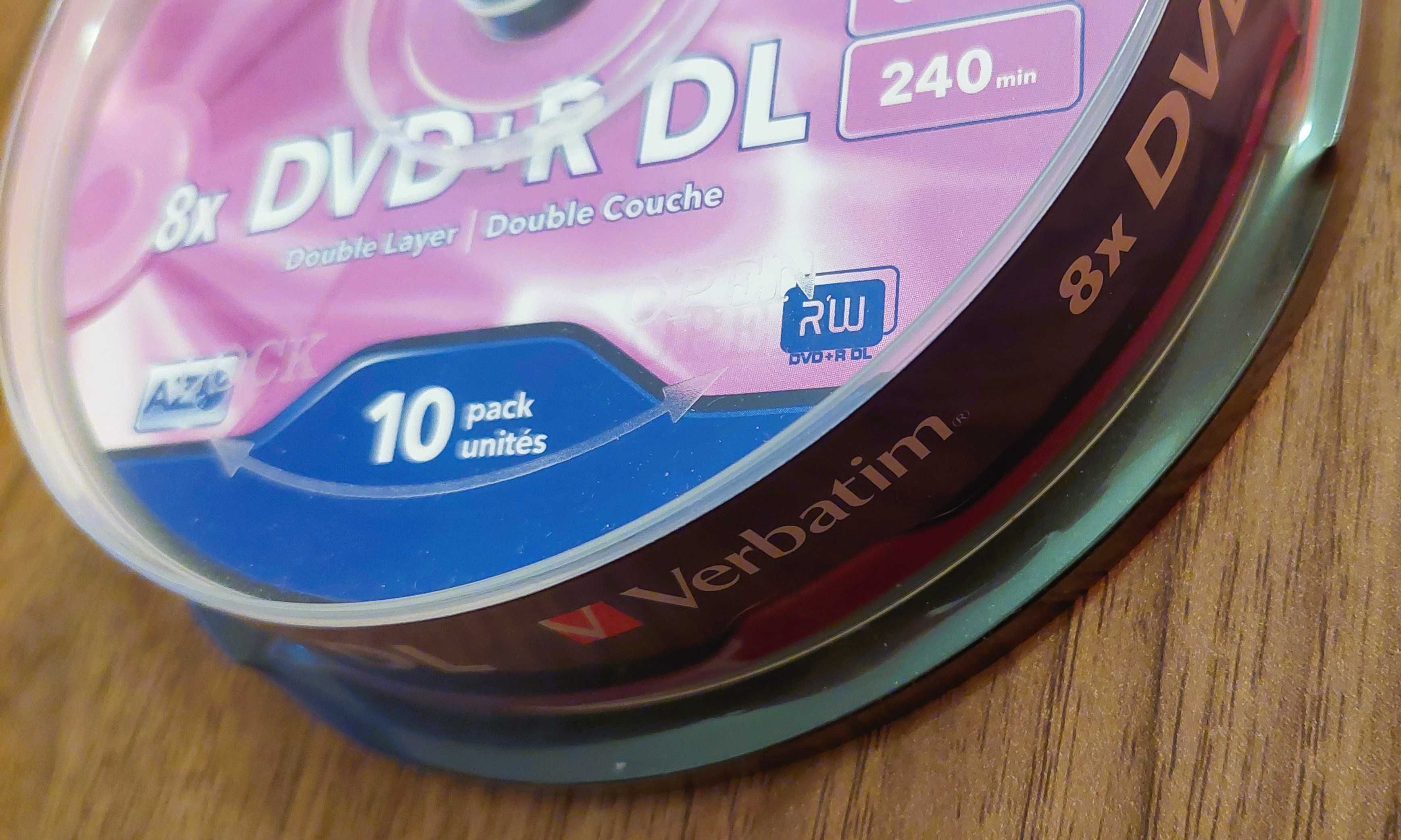 Verbatim DVD+R 8,5GB 8x DL DOUBLE LAYER CAKE 10 sztuk, zafoliowane