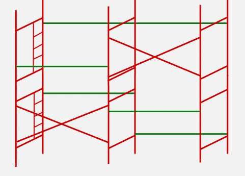 Будівельні ліса 4 на 6 метрів - 4 секції - риштування від виробника