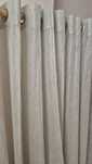 4 cortinas  beges com brilho dourado