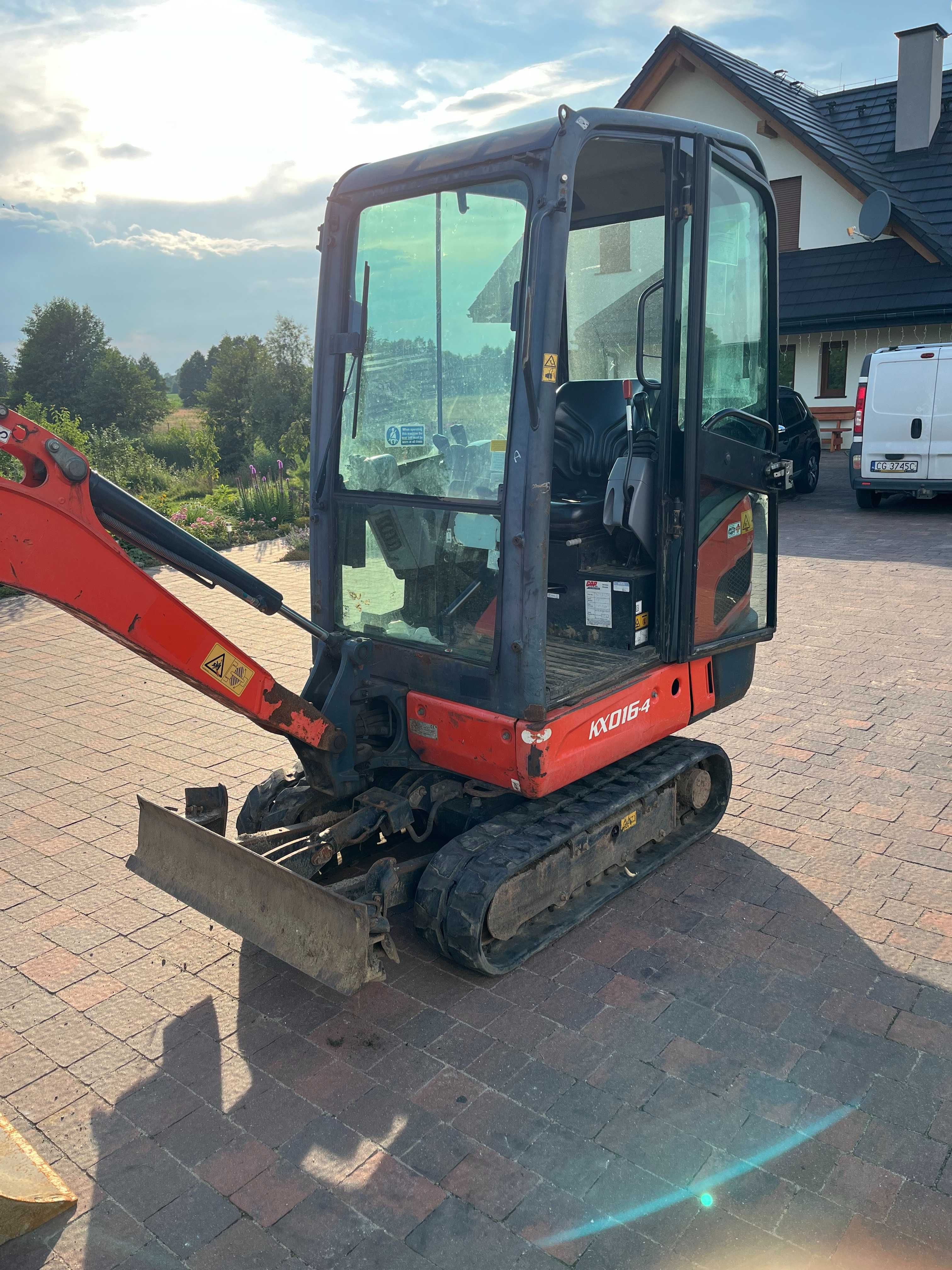 Minikoparka Kubota KX 16 4  Sprowadzona . 1730 mtg . Faktura Vat