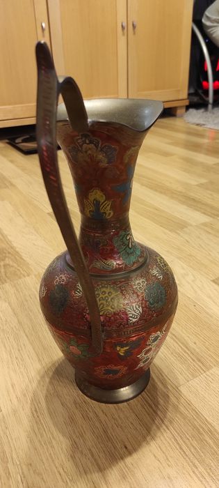 Wazon mosiężny, orientalny, dzban indyjski, dzbanek
