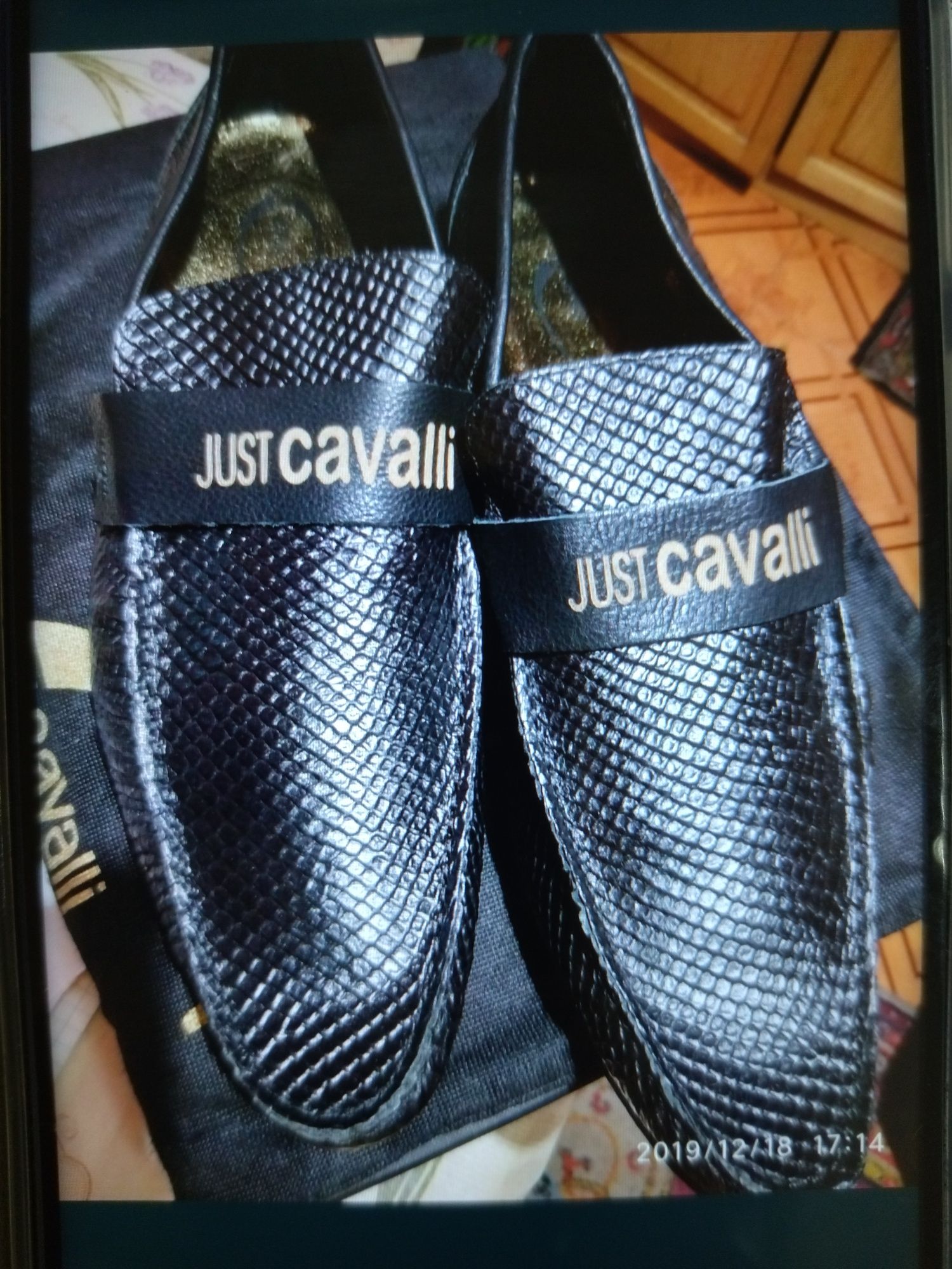 Мокасины. Кожа. Just Cavalli. Размер 45. Узкий носок