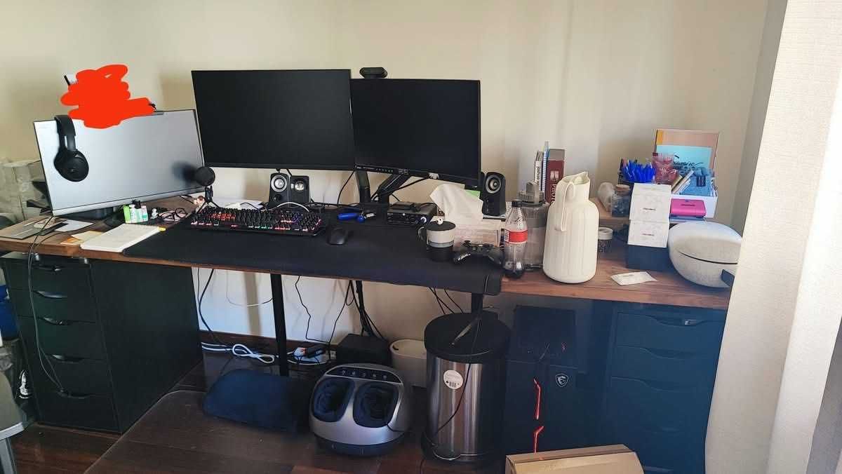 A vender bancada Karlby com oferta de duas pernas OLOV ajustáveis
