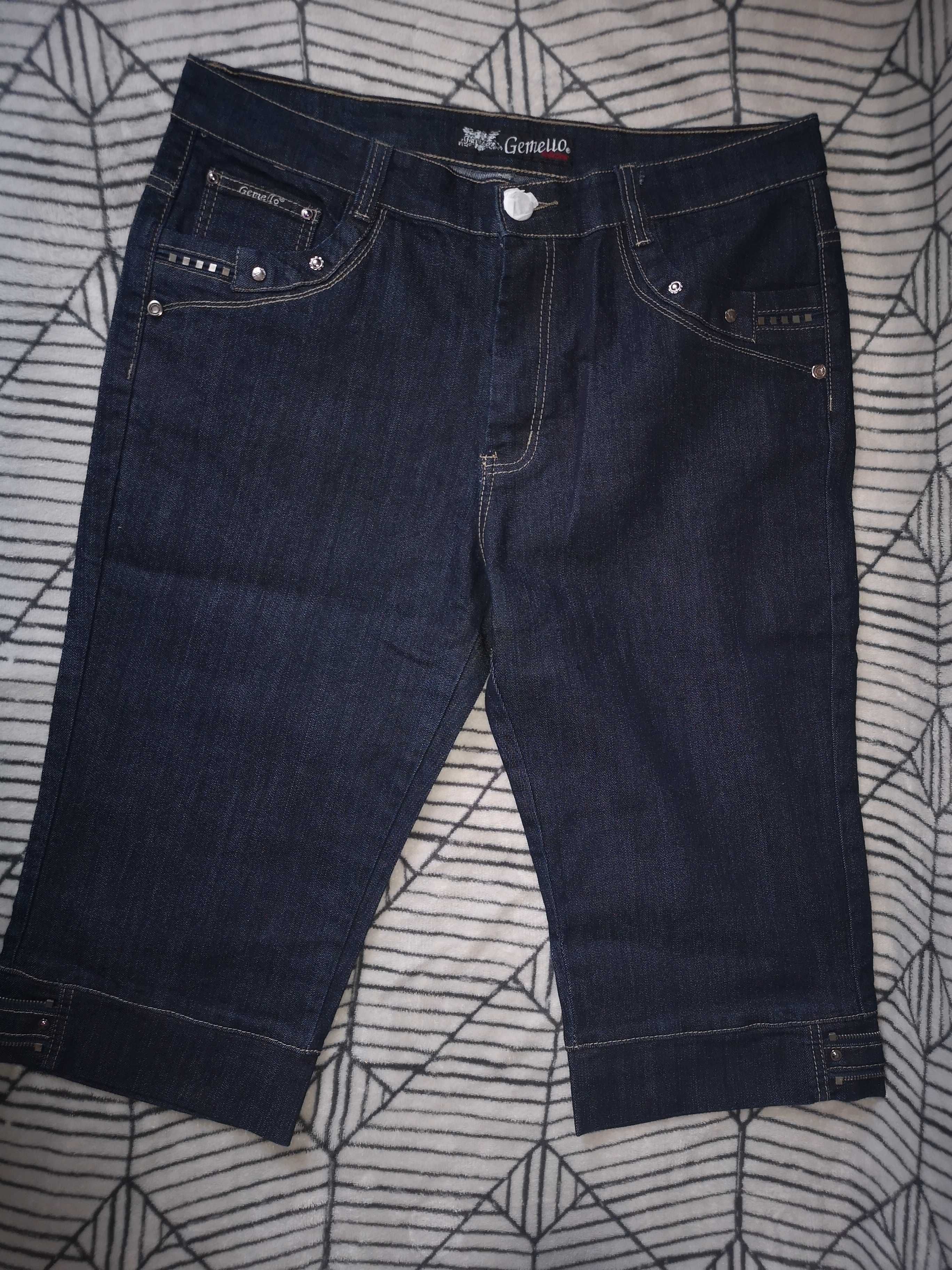 Spodenki rybaczki 3/4 ciemny jeans r.46 XXXL