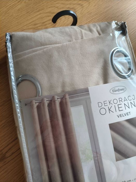 Zasłony Velvet/welurowe Eurofirany beżowe