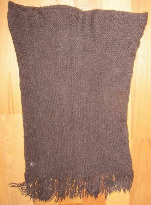 Szal, komin, dzianinowy, z frędzlami, akryl, cienki, stan idealny