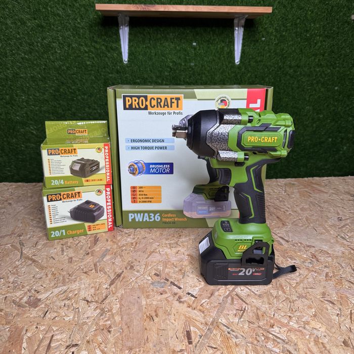 Ударний гайковерт Procraft PWA36 850 Н·м | Безщітковий | 20В