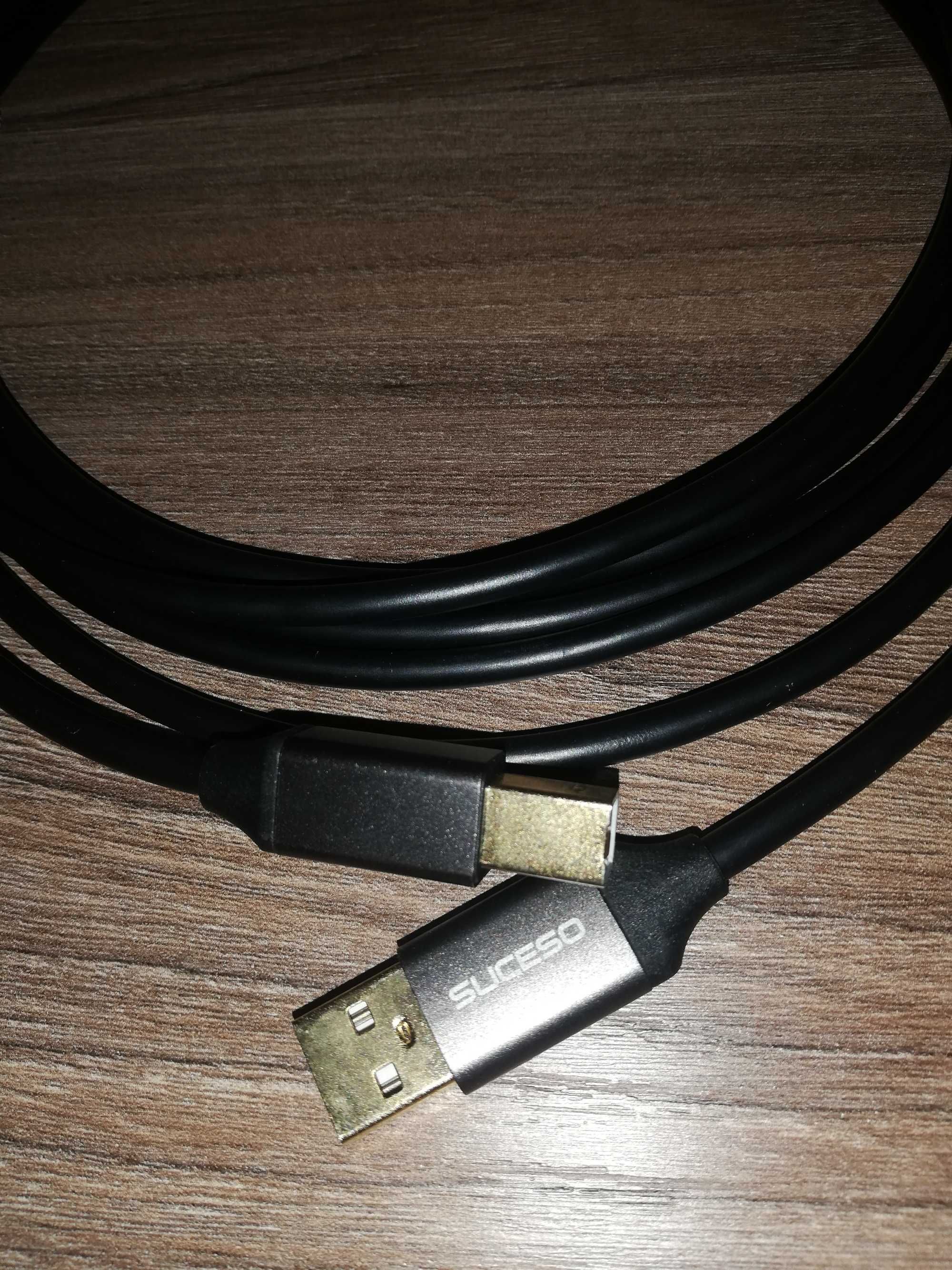 Kabel do drukarki USB 2 m/6,5 stopy USB 2.0 typ A SUCESO.