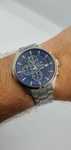 Seiko Chronograph 100 m - NAVY BLUE - 43 mm - piękny Japończyk