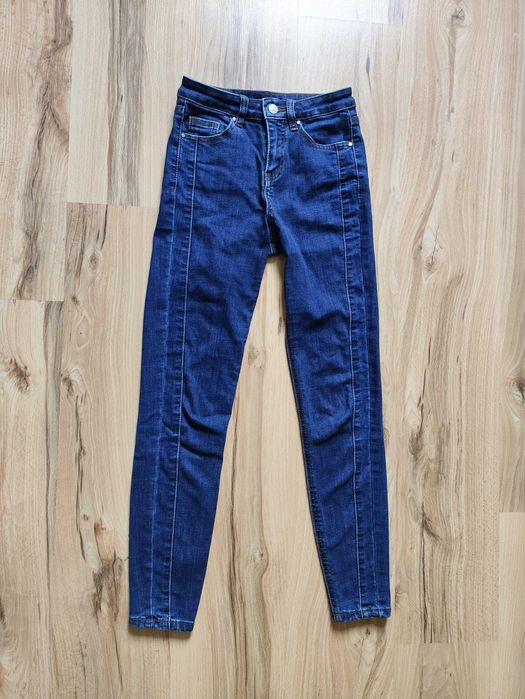 Jeansy damskie regular waist normalny stan