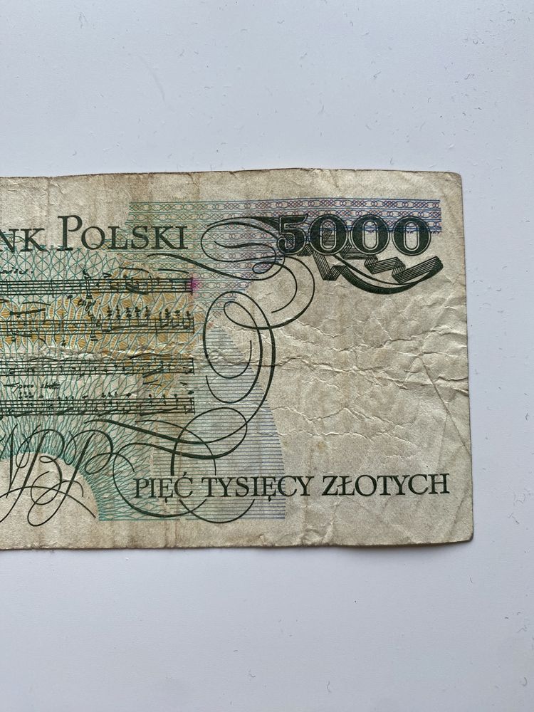 Banknot PRL - 5000 zł