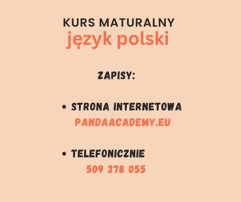 Korepetycje język polski matura online klasa 3 i 4