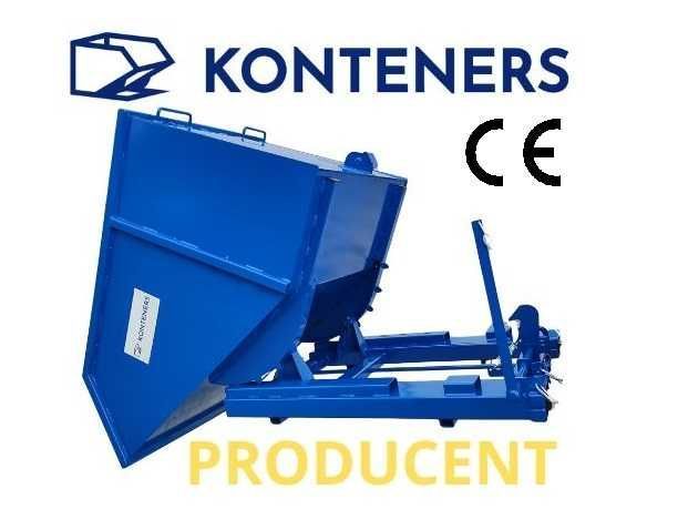 Kontener koleba koliba pojemnik samowyładowczy 1m3 MULDA/ZŁOM/TROCINY