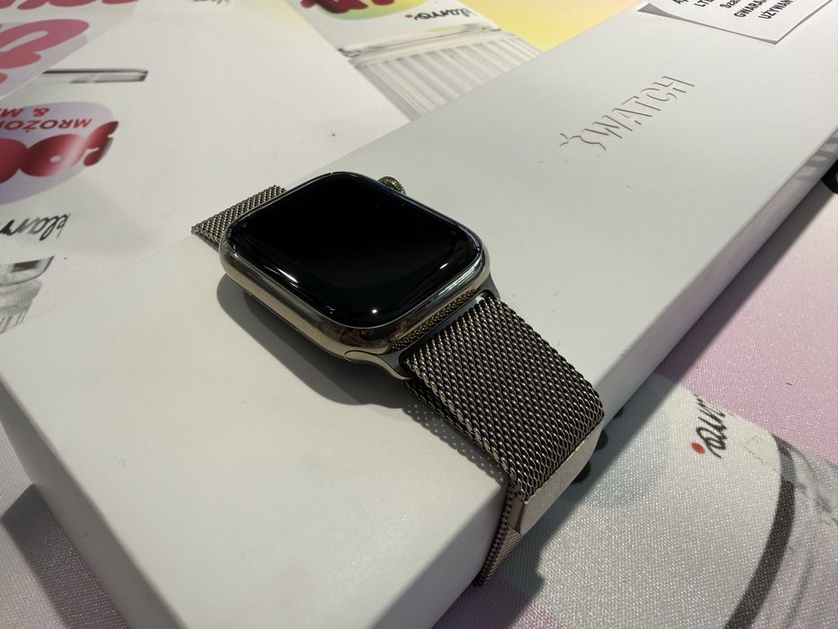 Apple Watch S7 41mm LTE Stainless Ceramic glass, ideal komplet OKSIKOM