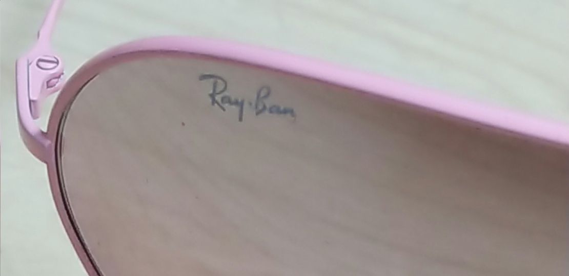 Óculos Ray Ban aviator, cor de rosa. Originais.