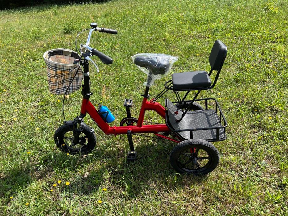 Składany rower trójkołowy dla dorosłych, 3 koła,