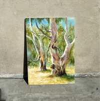 Obraz olejny na płótnie „Australijski las” 50x70cm Maria Wink