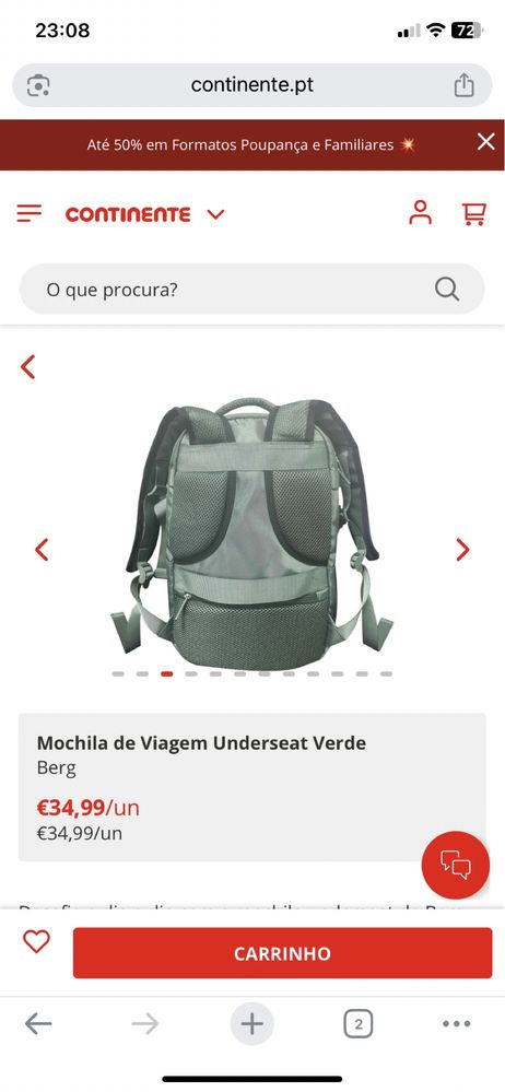 Mochila Berg Viagem Nunca Usada