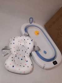Складная детская ванночка с термометром матрасом дитяча ванночка