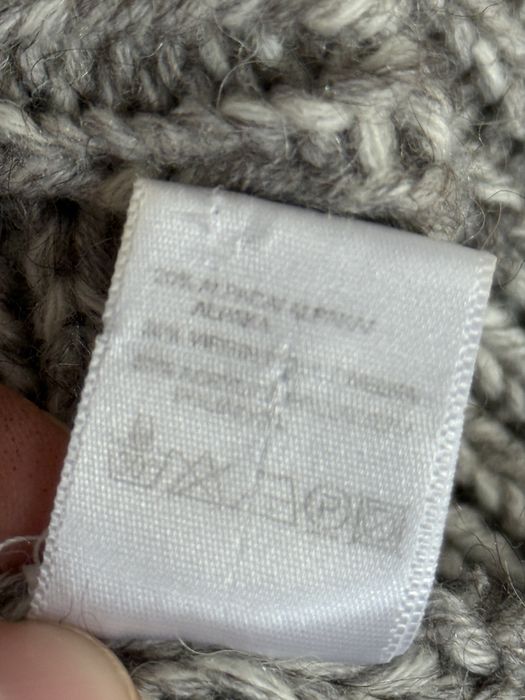 Kardigan Simple sweter wełna alpaki wełniany 42 alpaka szary