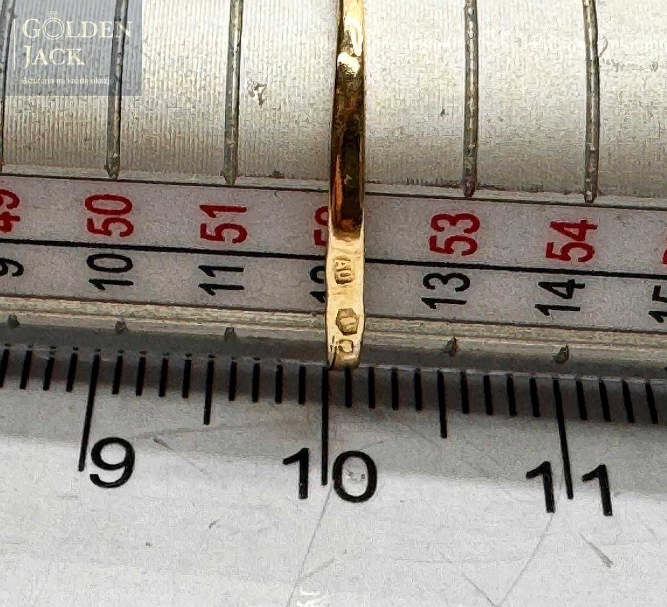 Złoty pierścionek znak nieskończoności złoto pr. 585 rozmiar 12 1,3 g