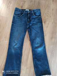 Spodnie Zara jeansy dzwony poszerzana nogawka 40 L