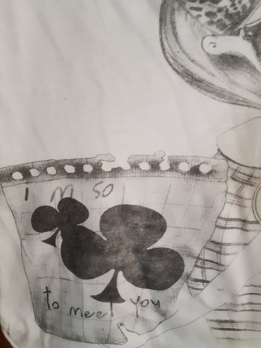 Zara zgrabny t - shirt white ciekawy print r M i 10/38