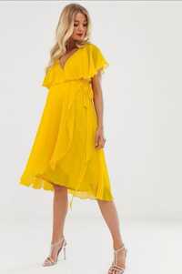 Nowa żółta sukienka ciążowa 34