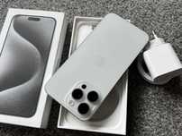 iPhone 15 Pro Max 256GB WHITE BIAŁY SILVER Titanium Bateria 96% FV23%
