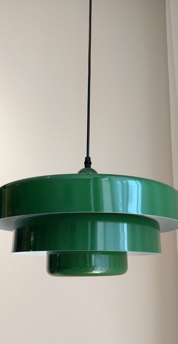 Nowa duża metalowa lampa wisząca butelkowa zielony klosz loft retro