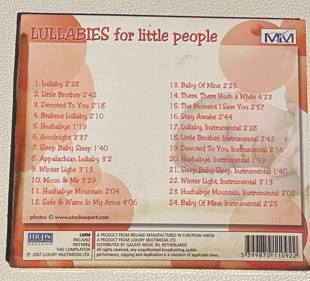 Cd Lullabies for little people