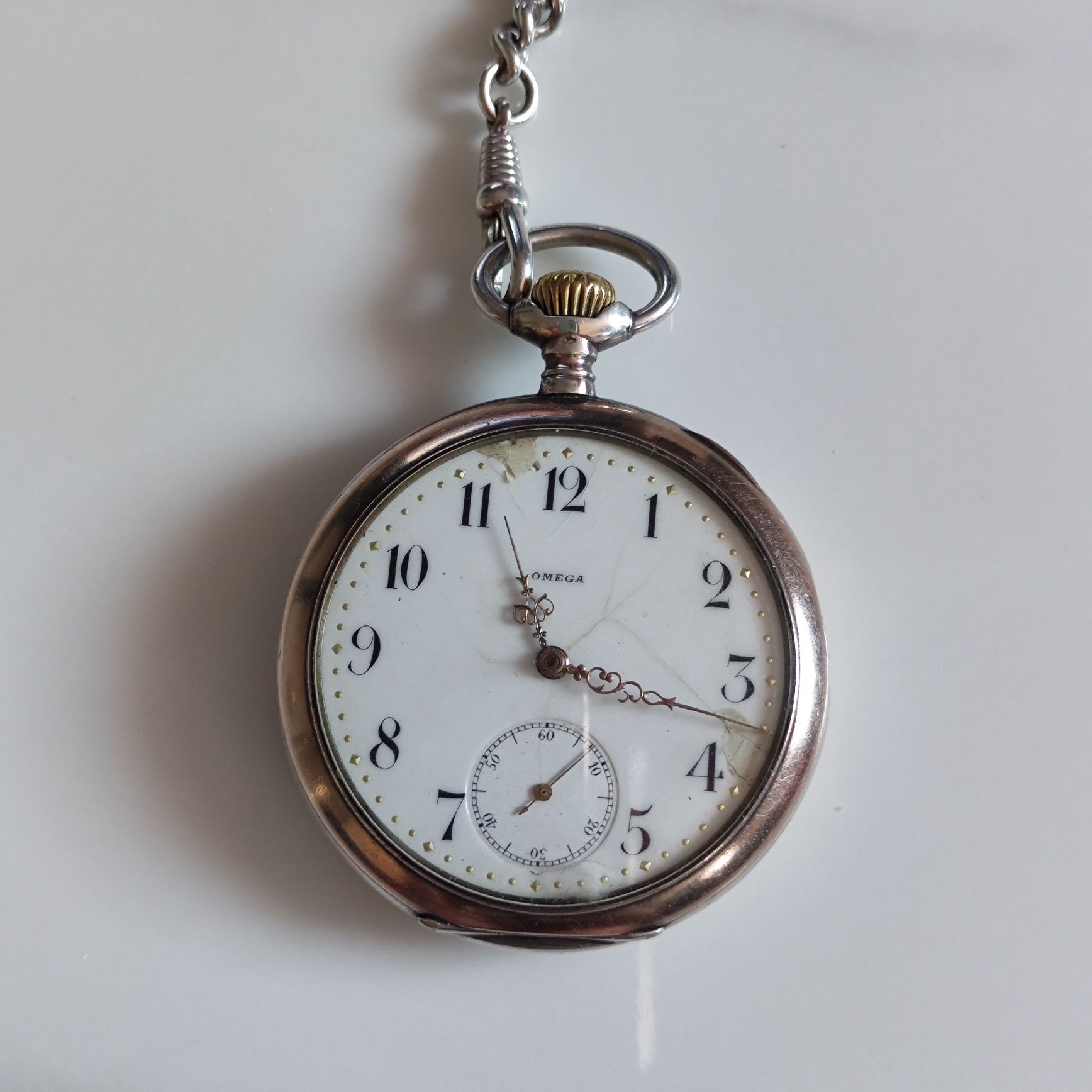 Omega  kieszonkowy zegarek vintage nakręcany prezent dla kolekcjonera