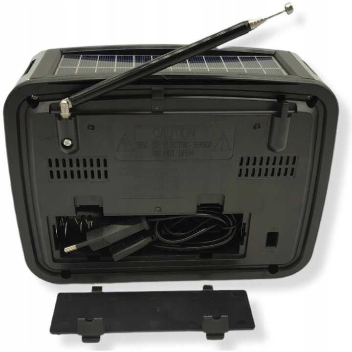 RADIO SOLARNE przenośne retro na akumulator Bluetooth FM AM SW SD USB