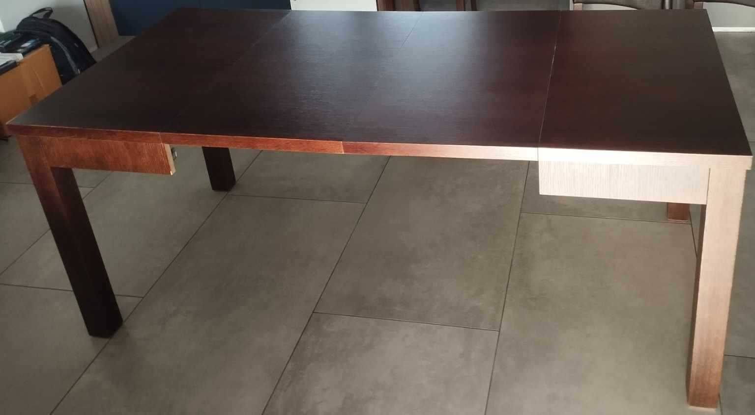 Stół 90x90 rozkładany do 240cm Dąb fornir ciemny orzech