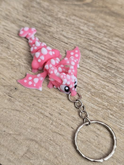 Breloczek Mushroom mini Dragon 3d - Brelok Druk3d fidget Keychain