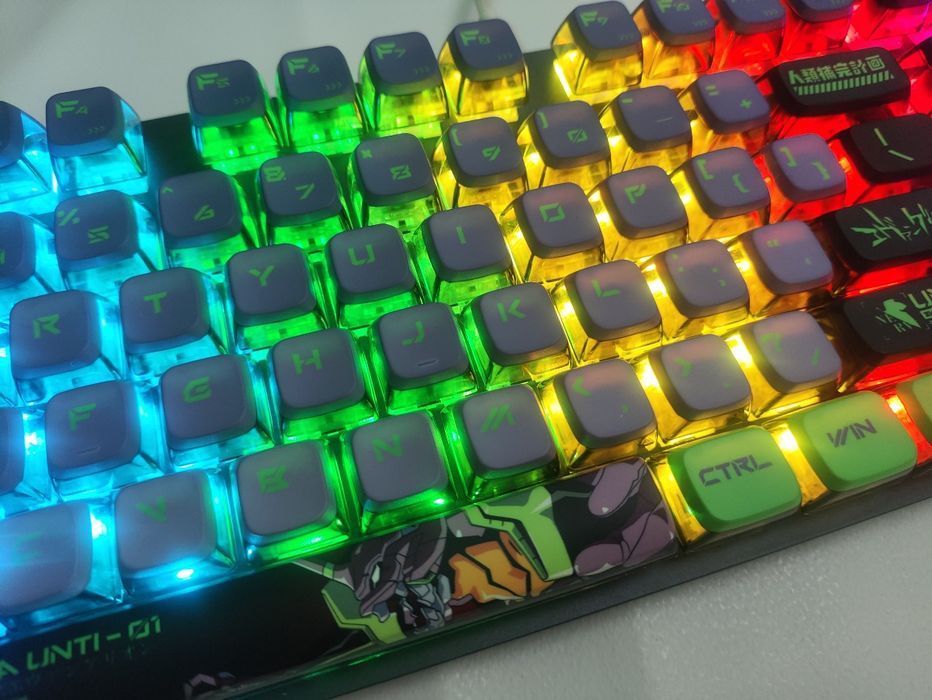 Єванґеліон EVA 01 Напівпрозорі keycap кейкапи Аниме Evangelion 122шт