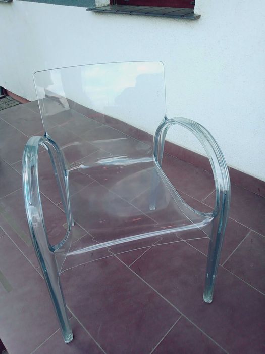 Krzesła przezroczyste Vanity Style z podłokietnikami 2 szt.