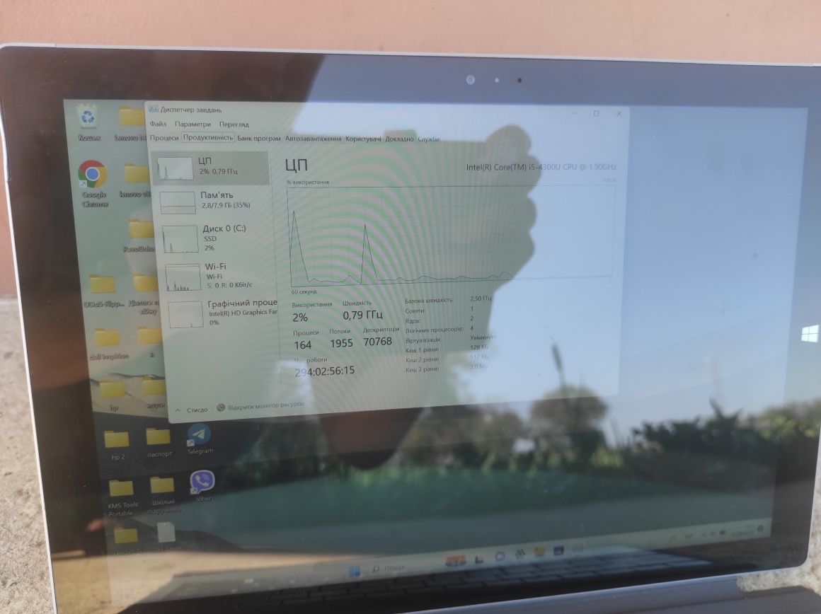 Ноутбук планшет Microsoft Surface 3 Pro i5, 256 Ssd 8 Озу сенсорний 2к