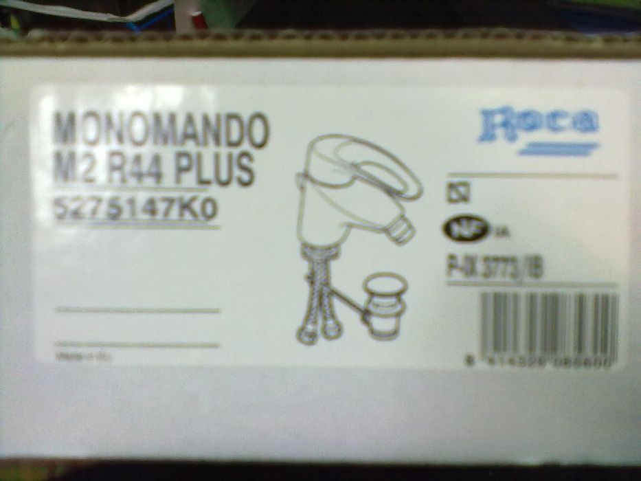 Torneira misturadora inox Roca nova com VDA