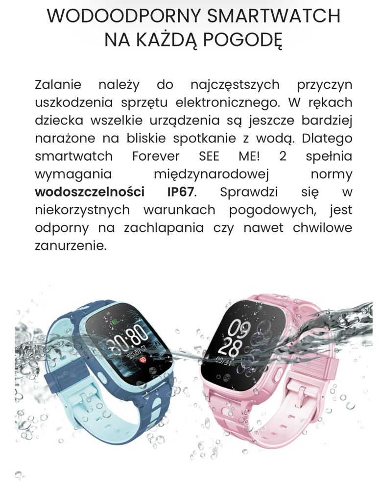 Smartwatch forever-see-me2-kw-310 różowy/