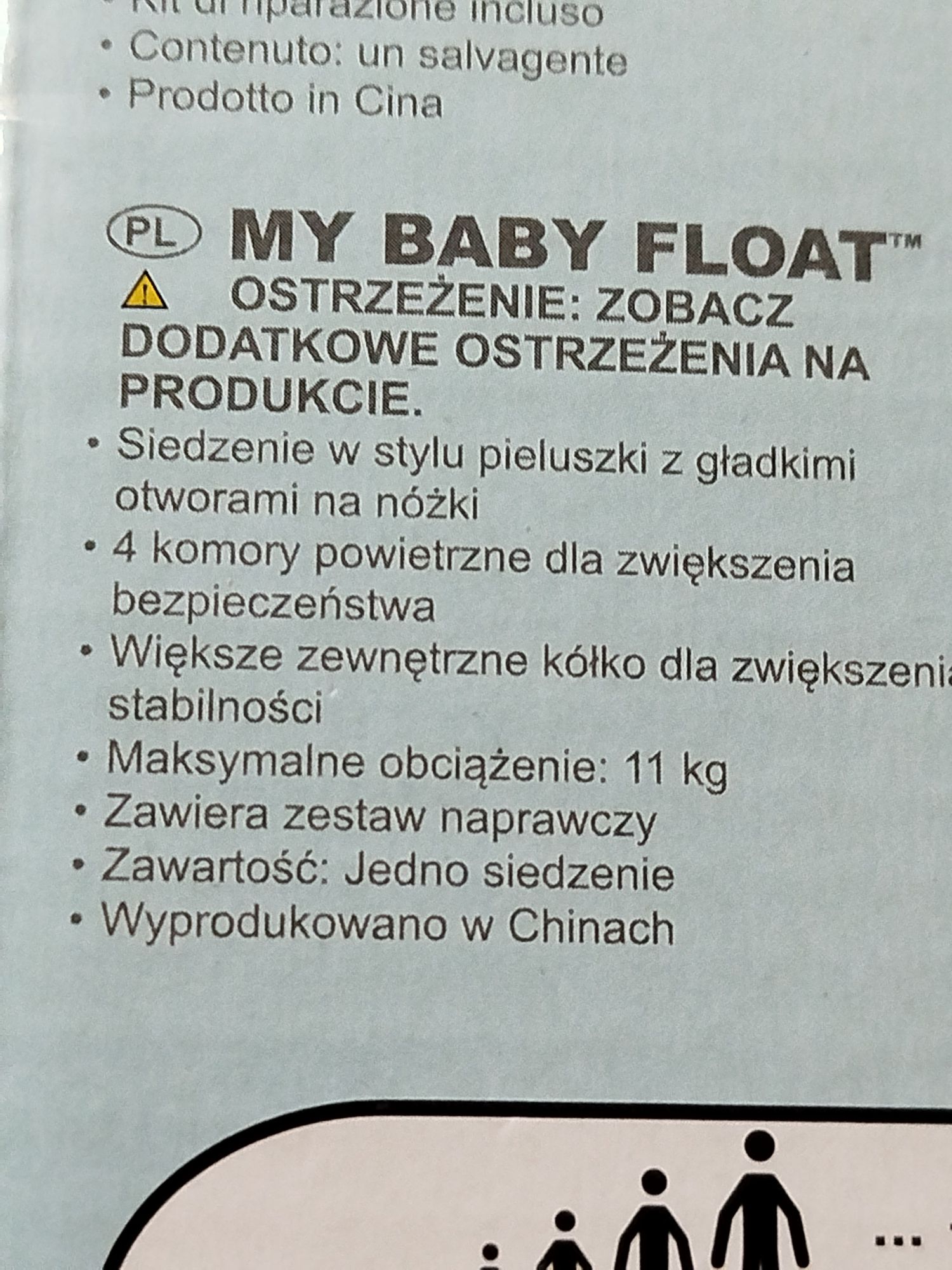 Nowe kółko do pływania z siedziskiem dla niemowlaka