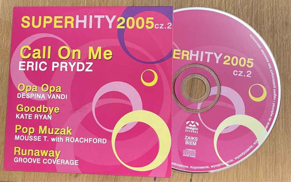 Superhity 2005 Eric Prydz Call on me…składanka cd promo